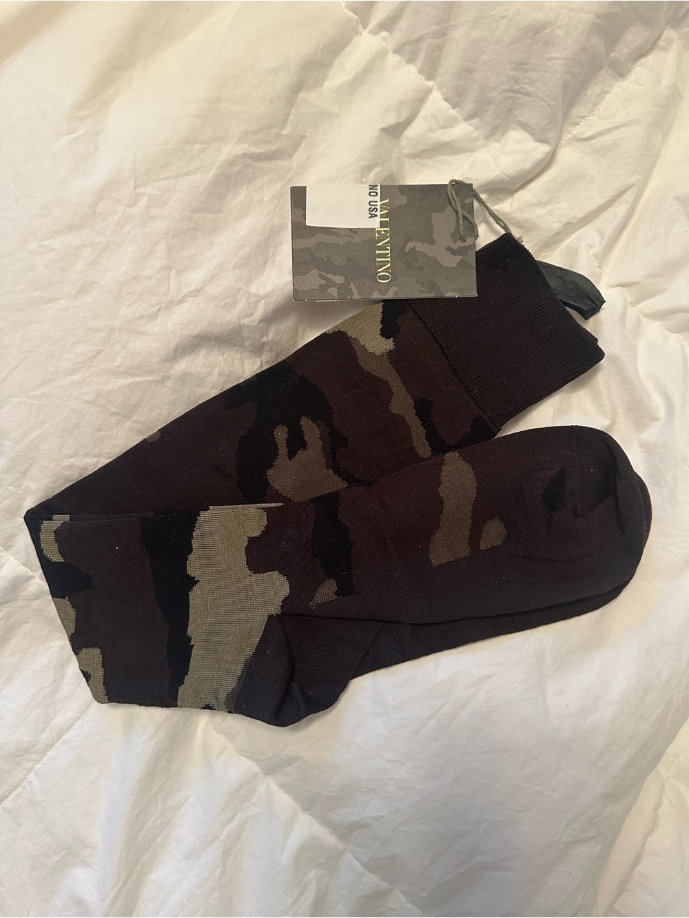 Valentino Long Camo Socks